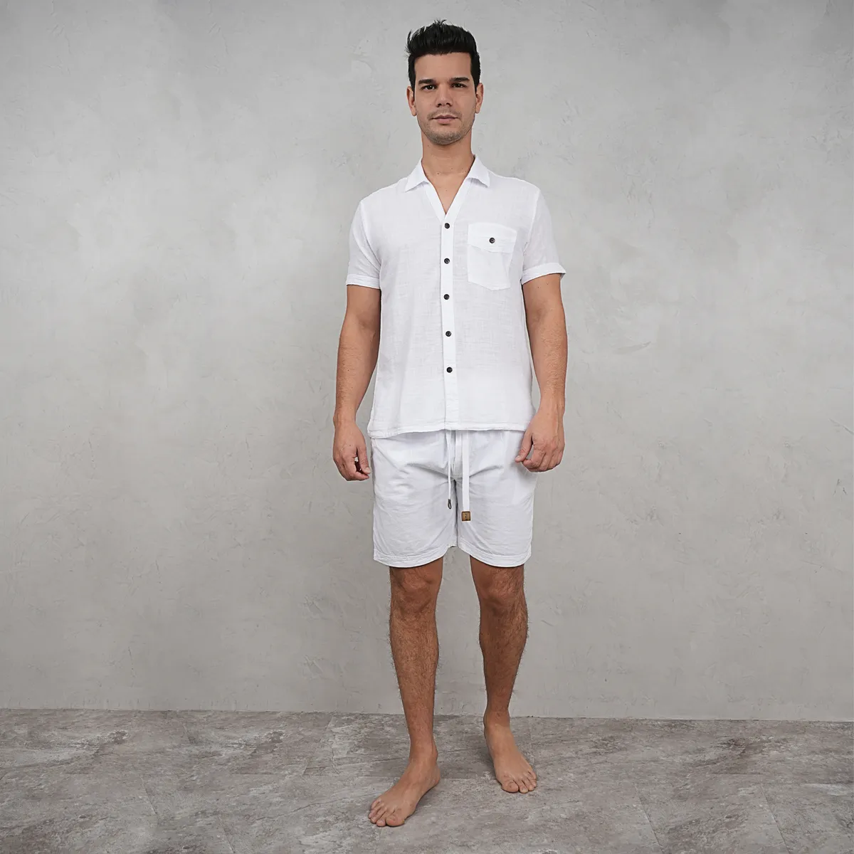 FORBER - Camisa Blanca Manga Corta Hombre
