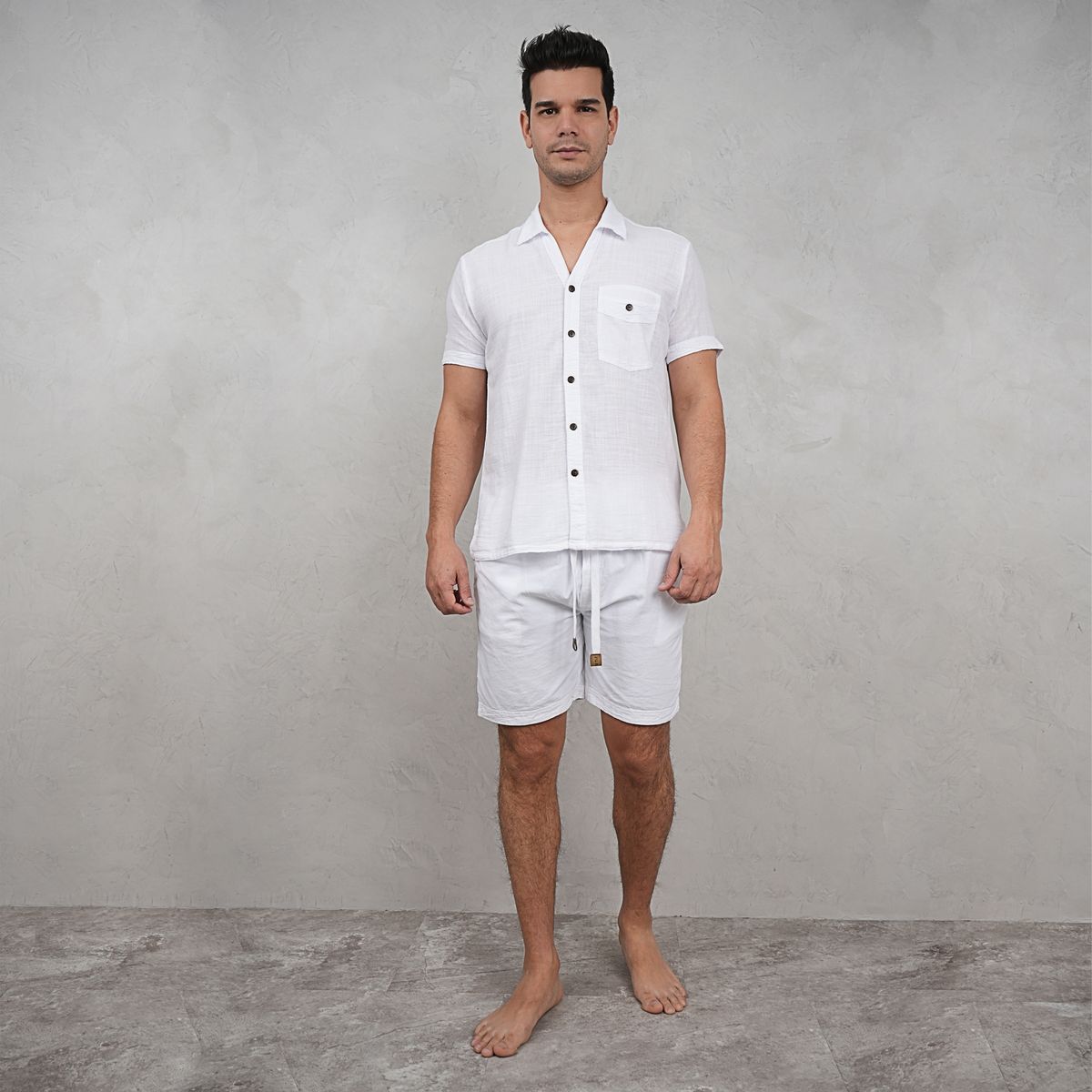 FORBER - Camisa Blanca Manga Corta Hombre