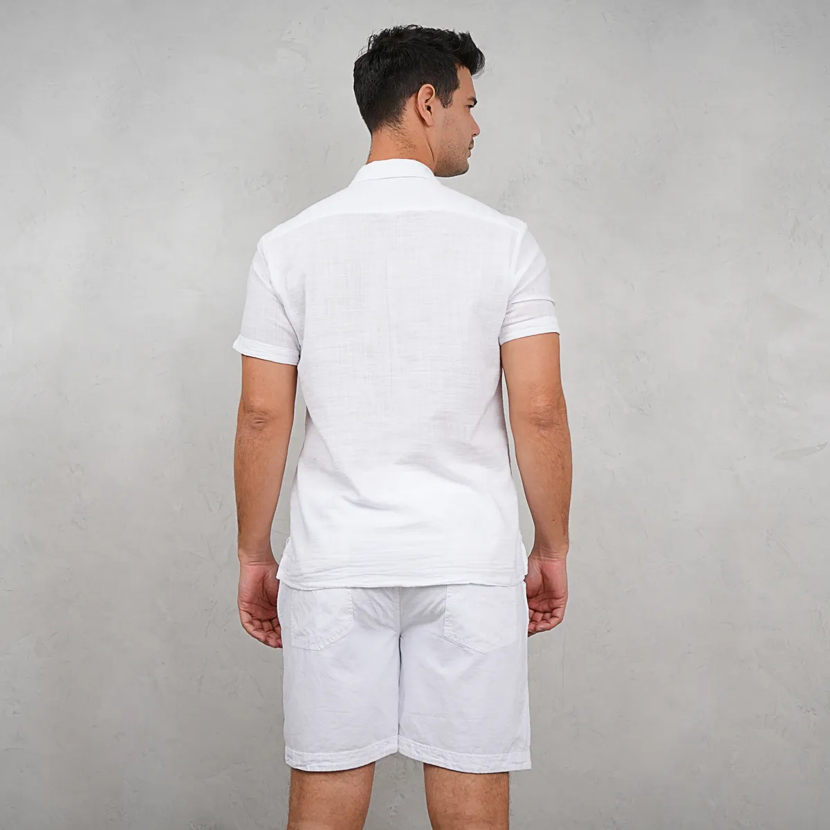 FORBER - Camisa Blanca Manga Corta Hombre