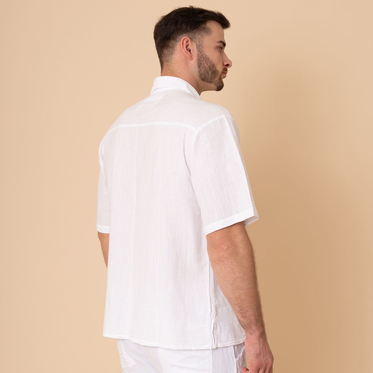 FORBER - Camisa Blanca Manga Corta Hombre