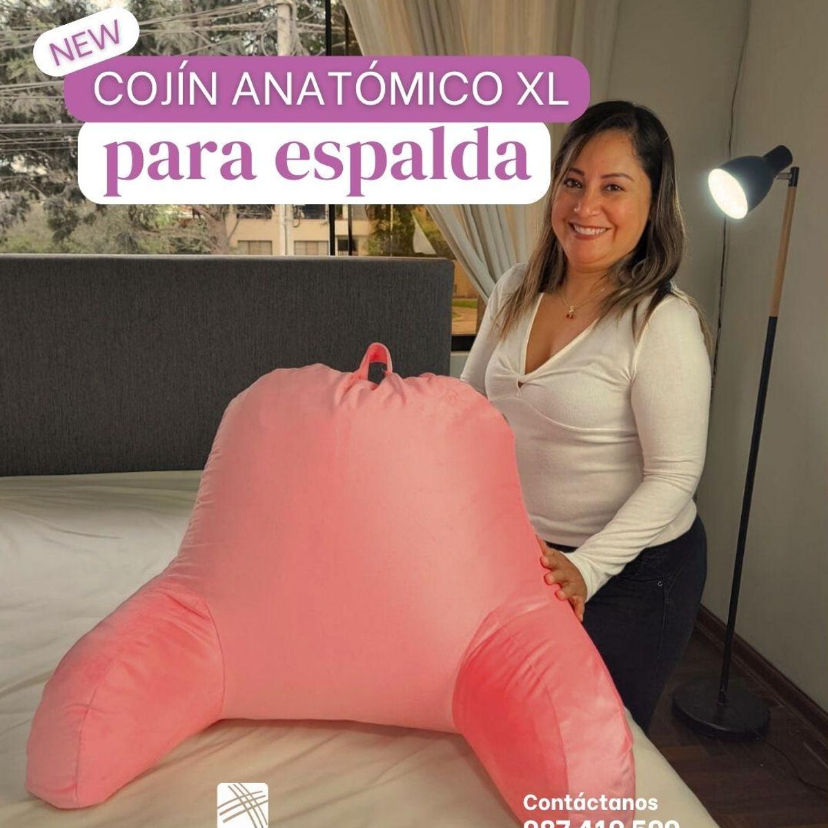 AMADEUS HOME - Almohadón Respaldar ¡Extra Grande con Relleno Hipoalergénico