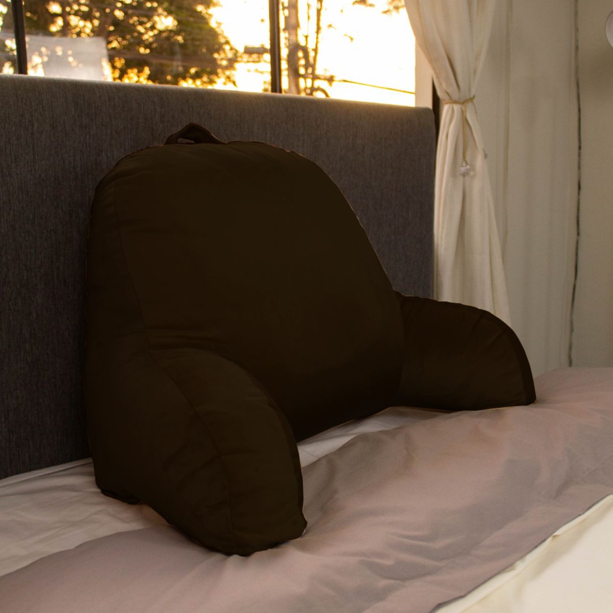 AMADEUS HOME - Cojín Anatómico Respaldar Marrón ¡Fundas Lavables Hipoalergénico