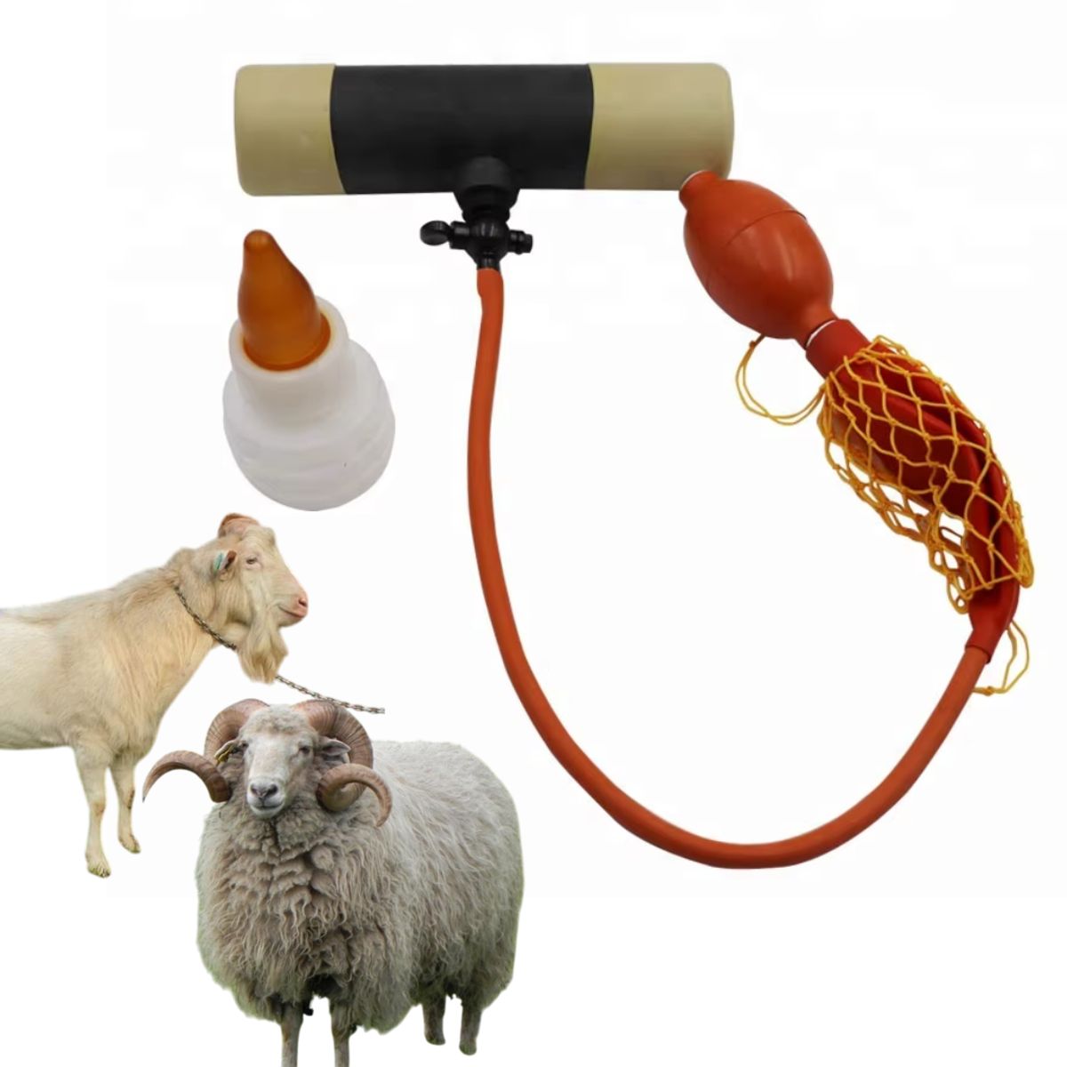 GENERICO - COLECTOR DE SEMEN PARA OVEJAS CABRAS CON BULBO Y TUBO 30CM