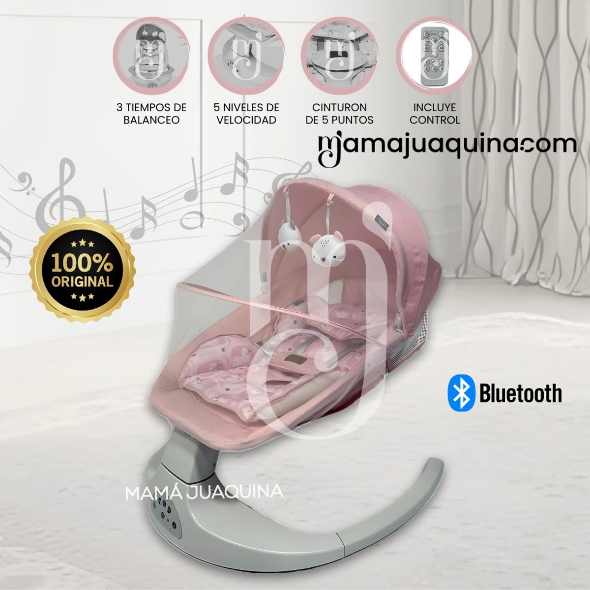 BABY - Mecedora Eléctrica para Bebés «DREAM MAXI» Pink