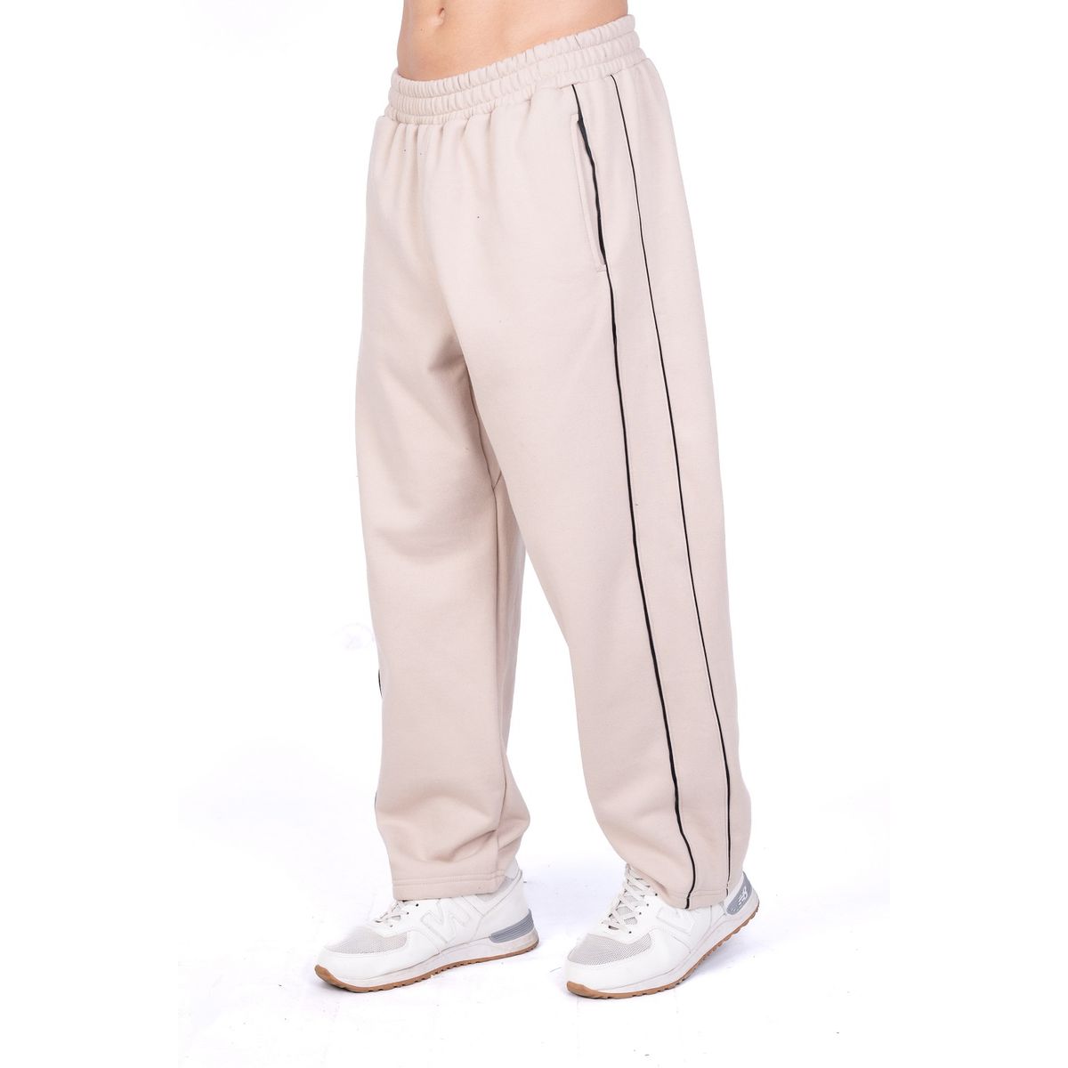 NEW YORK STARS - PANTALON BUZO DE FRANELA -BEIGE