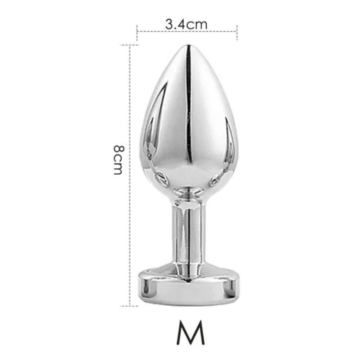 DR PINKY - Plug Anal Dilatador Talla M Consolador de Metal Con Luces