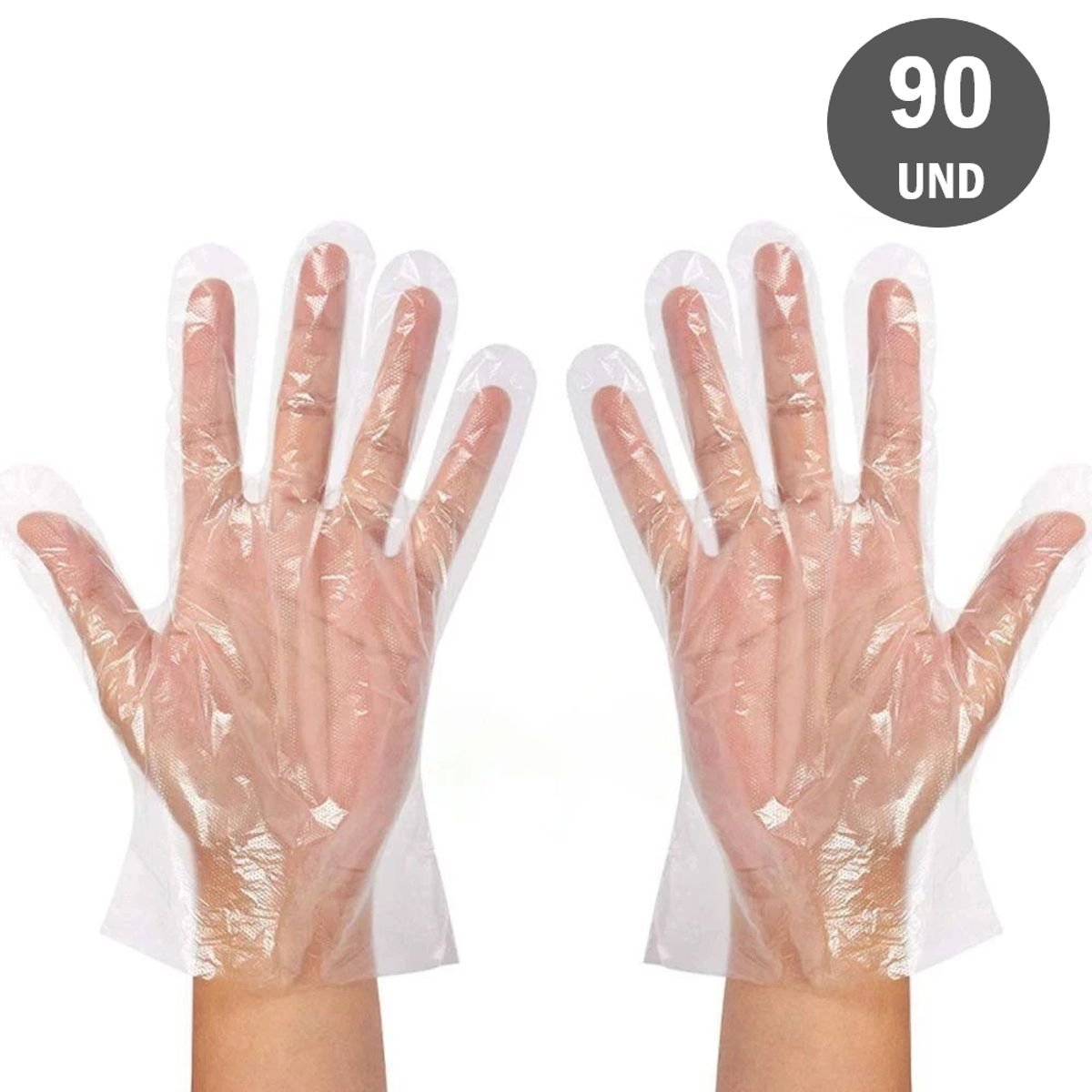 GENERICO - Pack x90 Guantes transparente para preparación de alimentos y limpieza