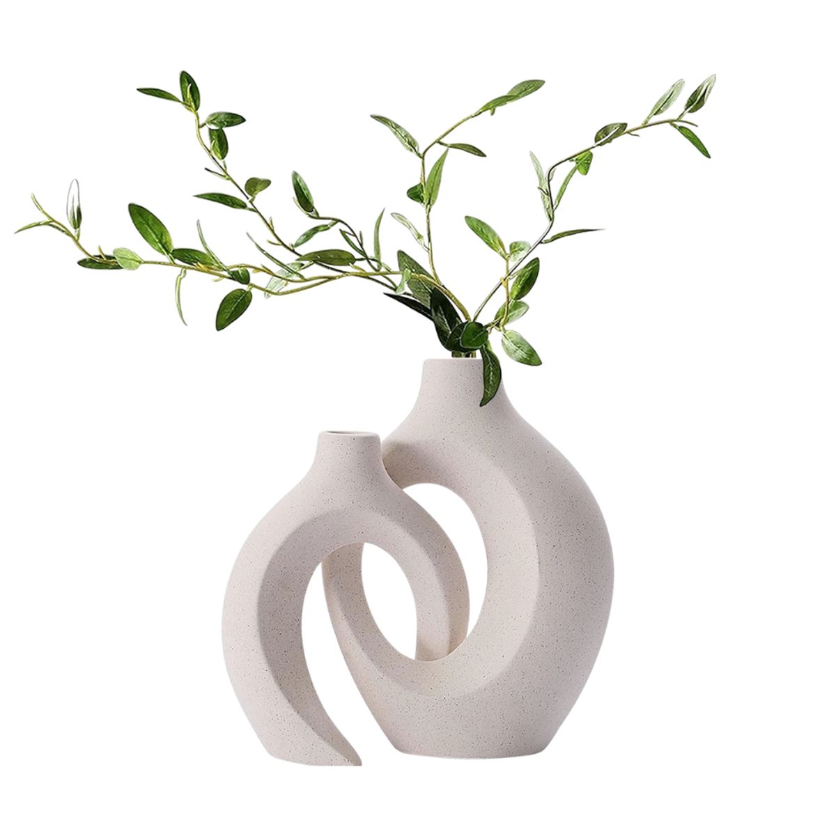 INSPIRA - Set de 2 Floreros de Cerámica Forma Circular