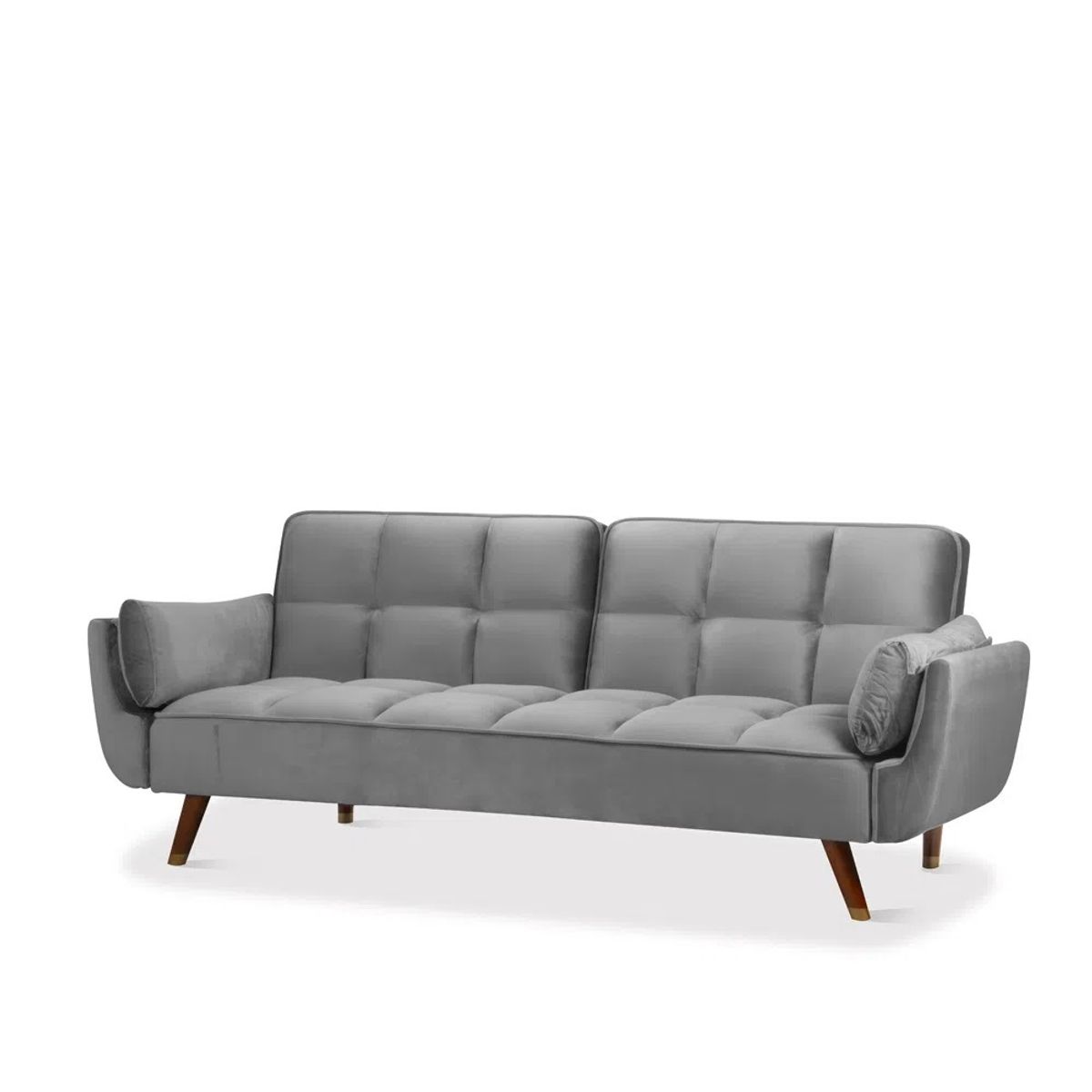 TUGO - Sofá Cama Click Clack Gore Terciopelo Gris