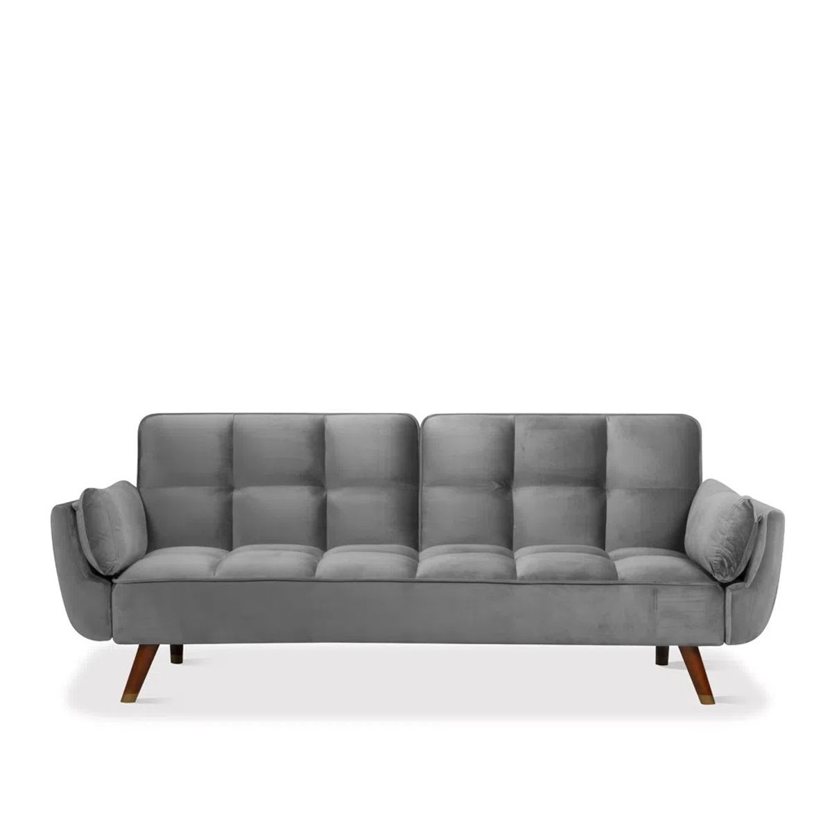 TUGO - Sofá Cama Click Clack Gore Terciopelo Gris