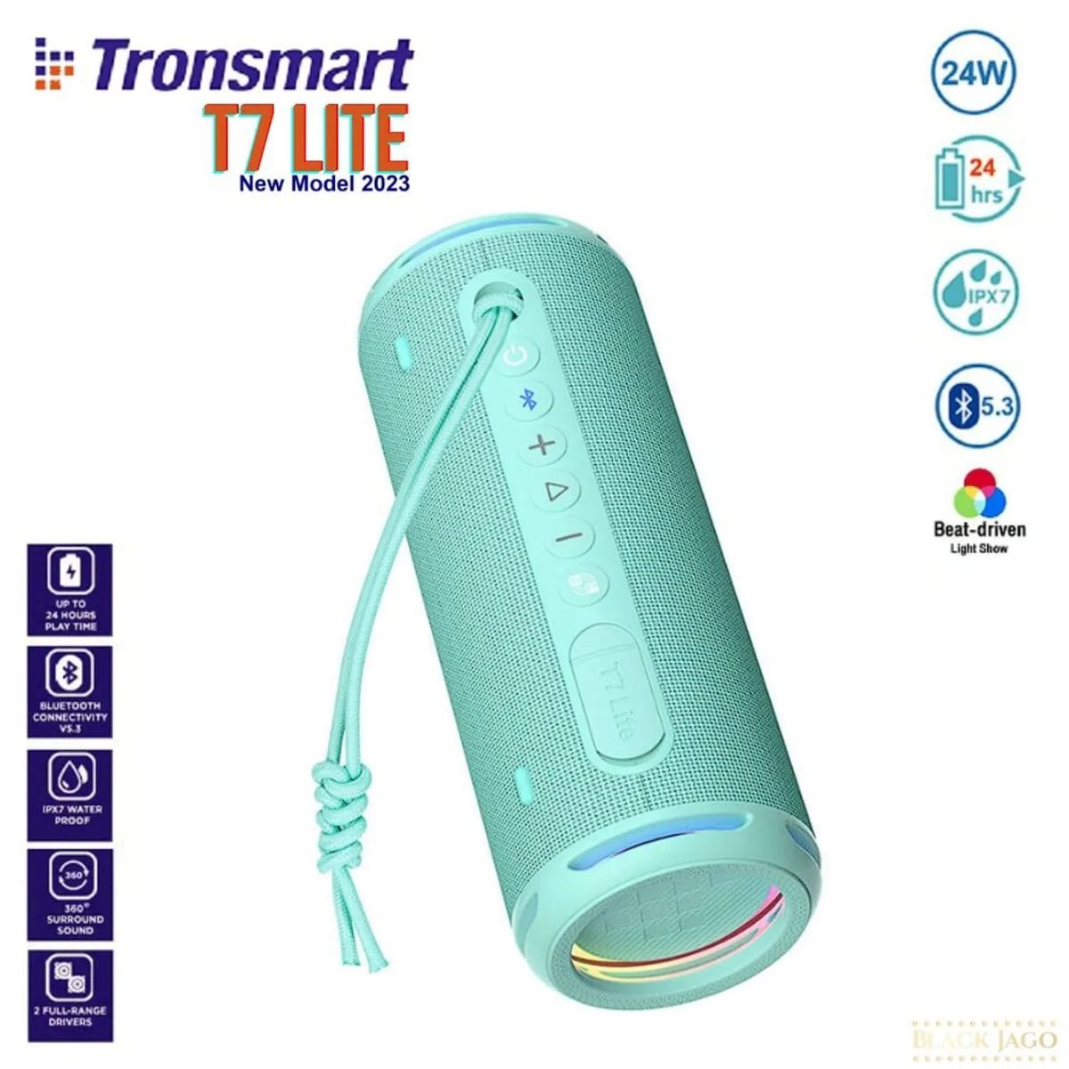 TRONSMART - Parlante Bluetooth Tronsmart T7 Lite IPX7 24 Watts Verde