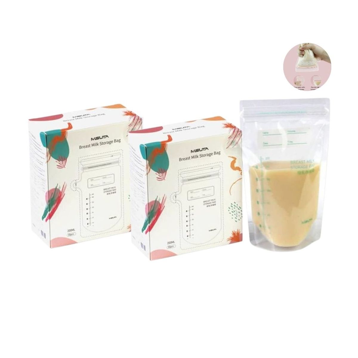 GENERICO - Bolsas para Alimento Infantil Capacidad 200ml  Bolsas Recolectoras 40Unidades