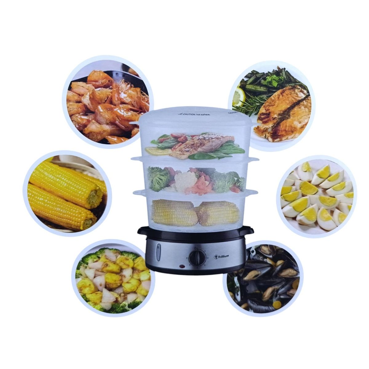 GENERICO - Olla vaporera eléctrica Trillium 9L TX-S243 800W