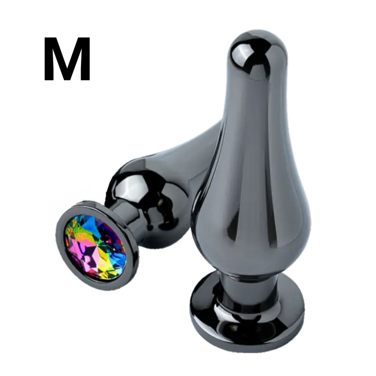 DR PINKY - Plug Anal Dilatador Talla M Consolador Cono de Aluminio Joya Rainbow