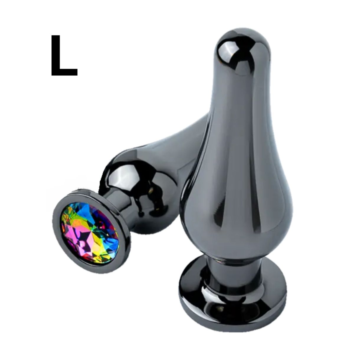 DR PINKY - Plug Anal Dilatador Talla L Consolador Cono de Aluminio Joya Rainbow