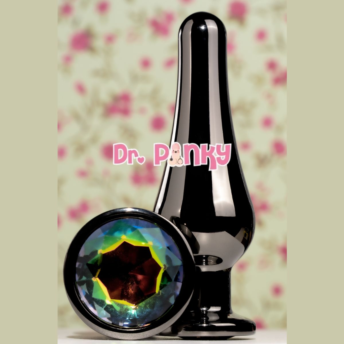 DR PINKY - Plug Anal Dilatador Talla L Consolador Cono de Aluminio Joya Rainbow