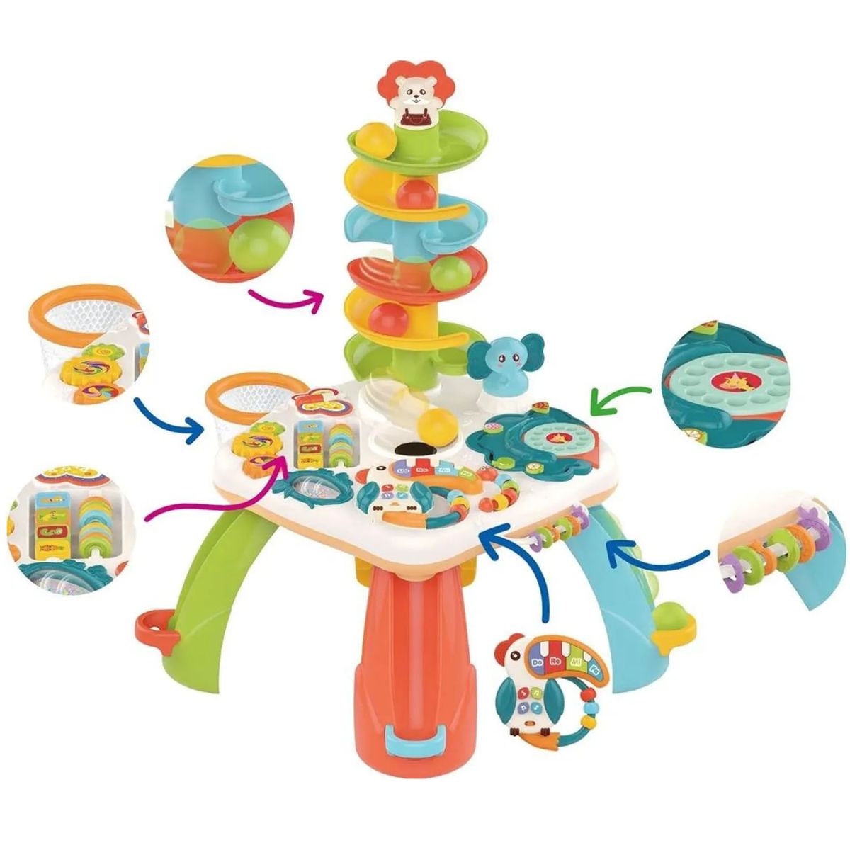 GENERICO - Mesa Didáctica Pelotitas Multisensorial Juegos para Bebés