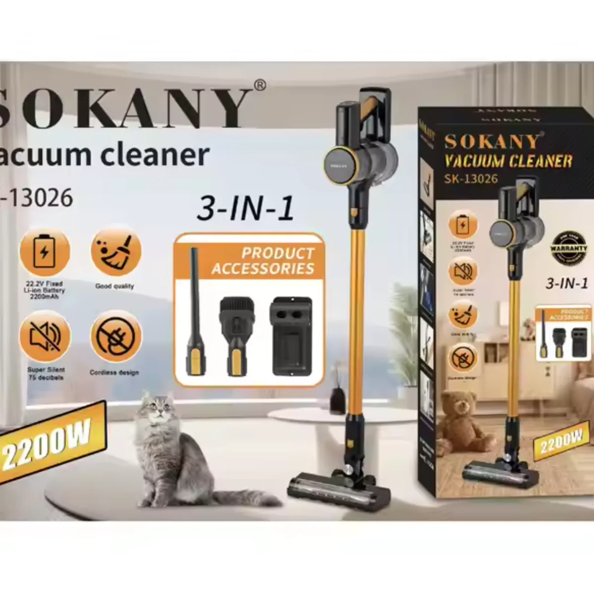 GENERICO - Aspiradora de mano inalámbrica