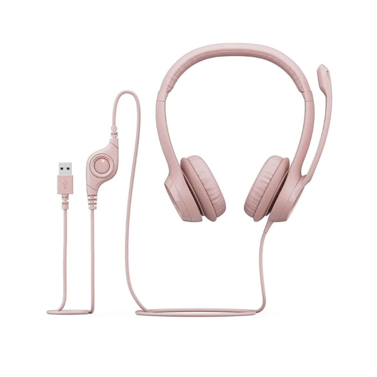LOGITECH - Audifono CMicrof Logitech H390 Usb Noise Cancelling Rosa