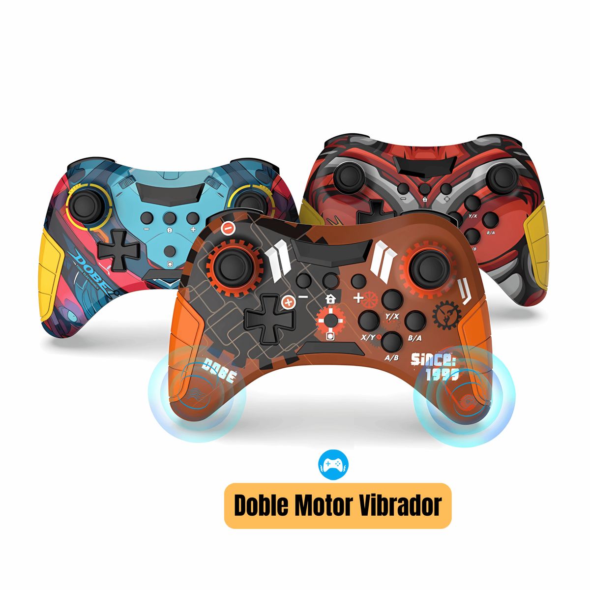 DOBE - Mando inalámbrico DOBE TY-3839 Marrón Para Nintendo Switch Pc Ps3