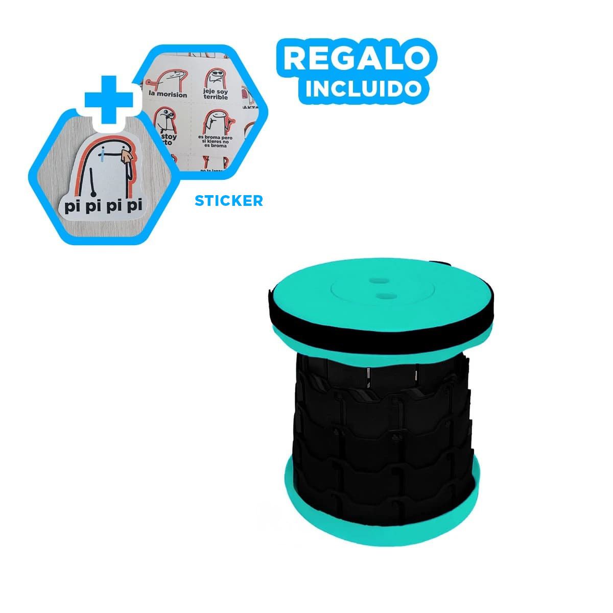 GENERICO - Pack6 Asiento para Excursiones en Turqueza Y+Regalo Stickers