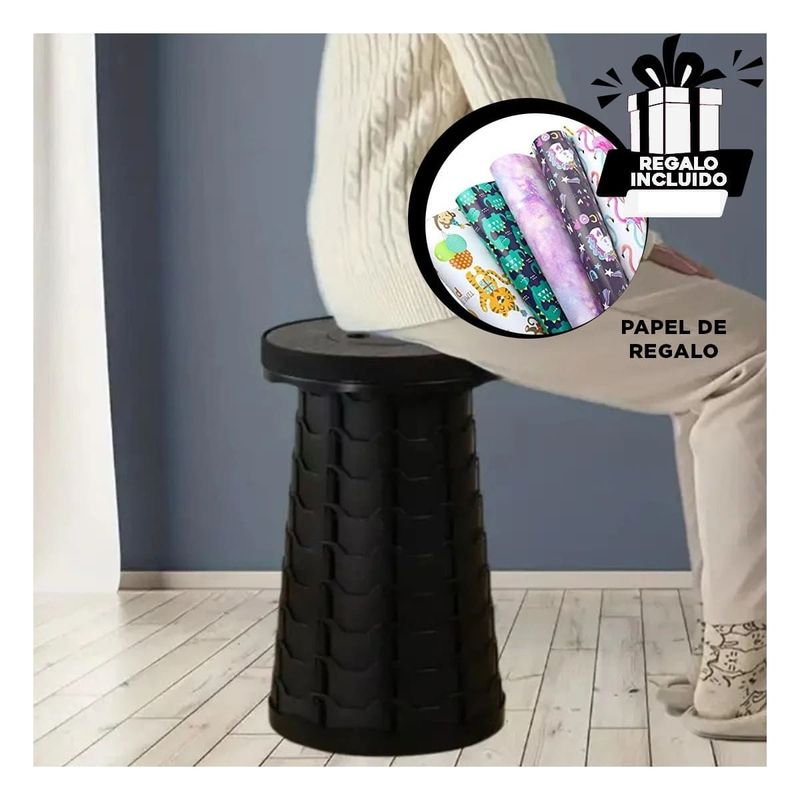 GENERICO - Pack12 Silla Moderna y Ergonomica en Negro Y+Papel de Regalo