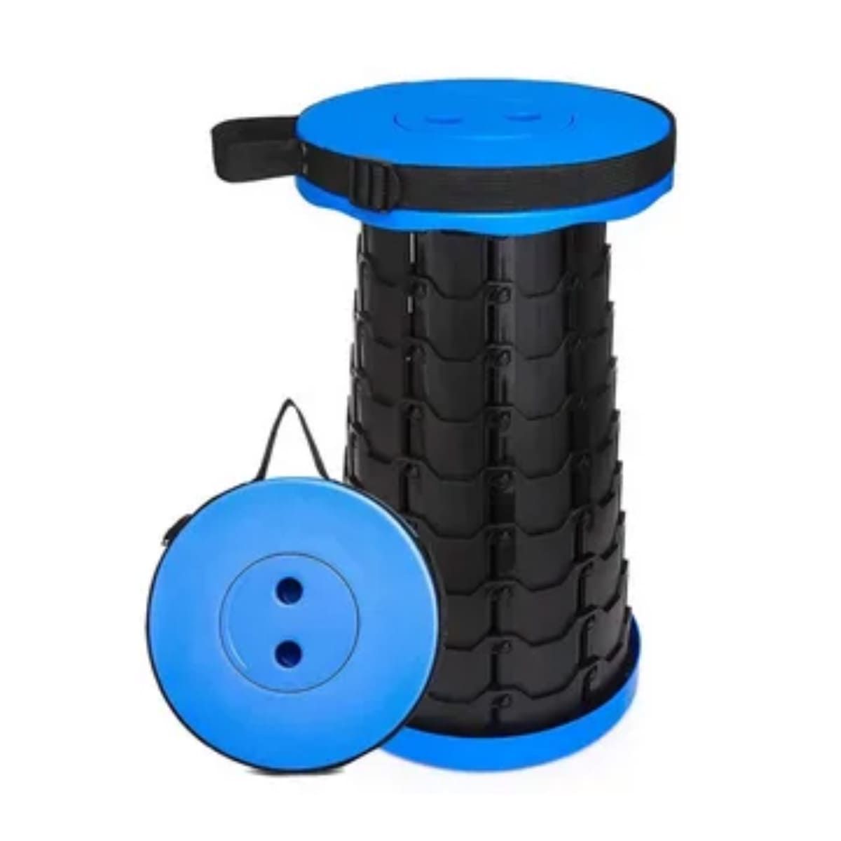 GENERICO - Pack2 Silla Plegable con 2 Seguros y Tapa en Color Azul