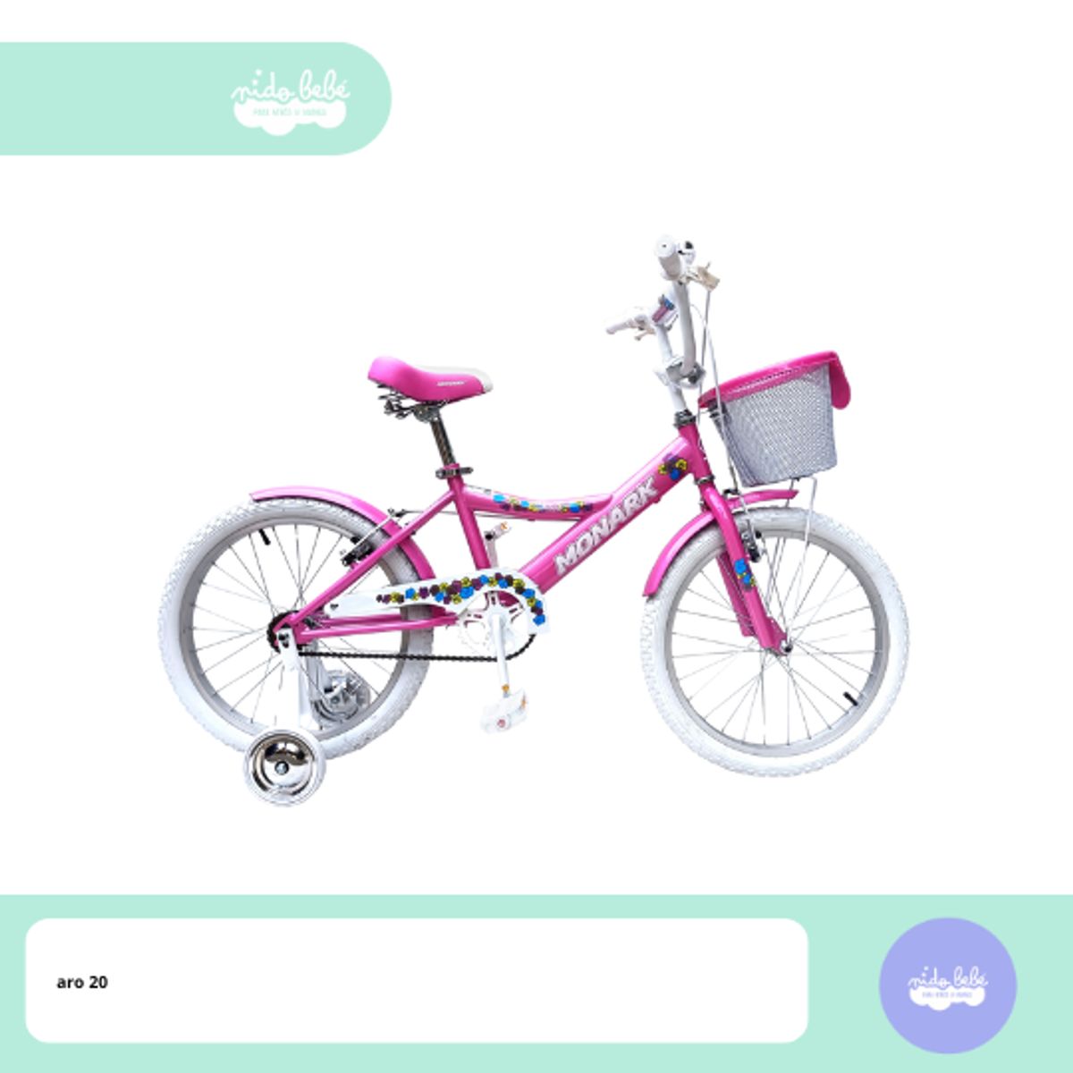 GENERICO - Bicicleta Monark Daisy Spring Aro 20 Rosa