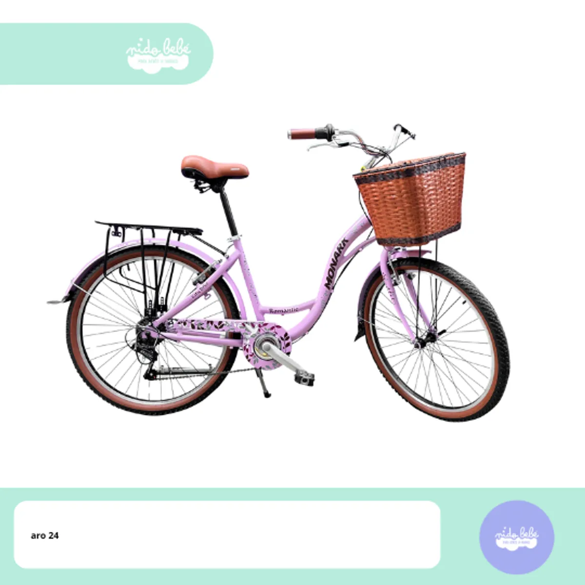 GENERICO - Bicicleta Monark Romantic Teen Aro 24 pink