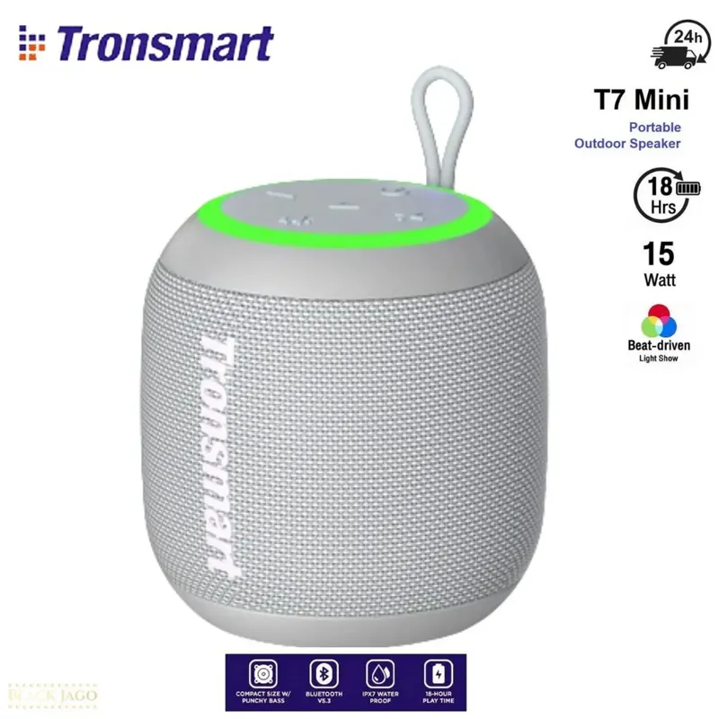 TRONSMART - Parlante Tronsmart T7 Mini Portatil Bluetooth Acuatico IPX7 GRIS