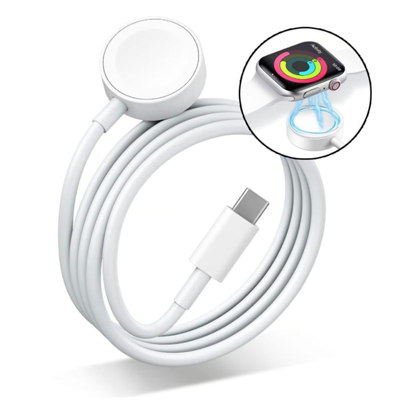 GENERICO - Cargador Magnético Para Apple Watch Cable Tipo C Usb-C 1m