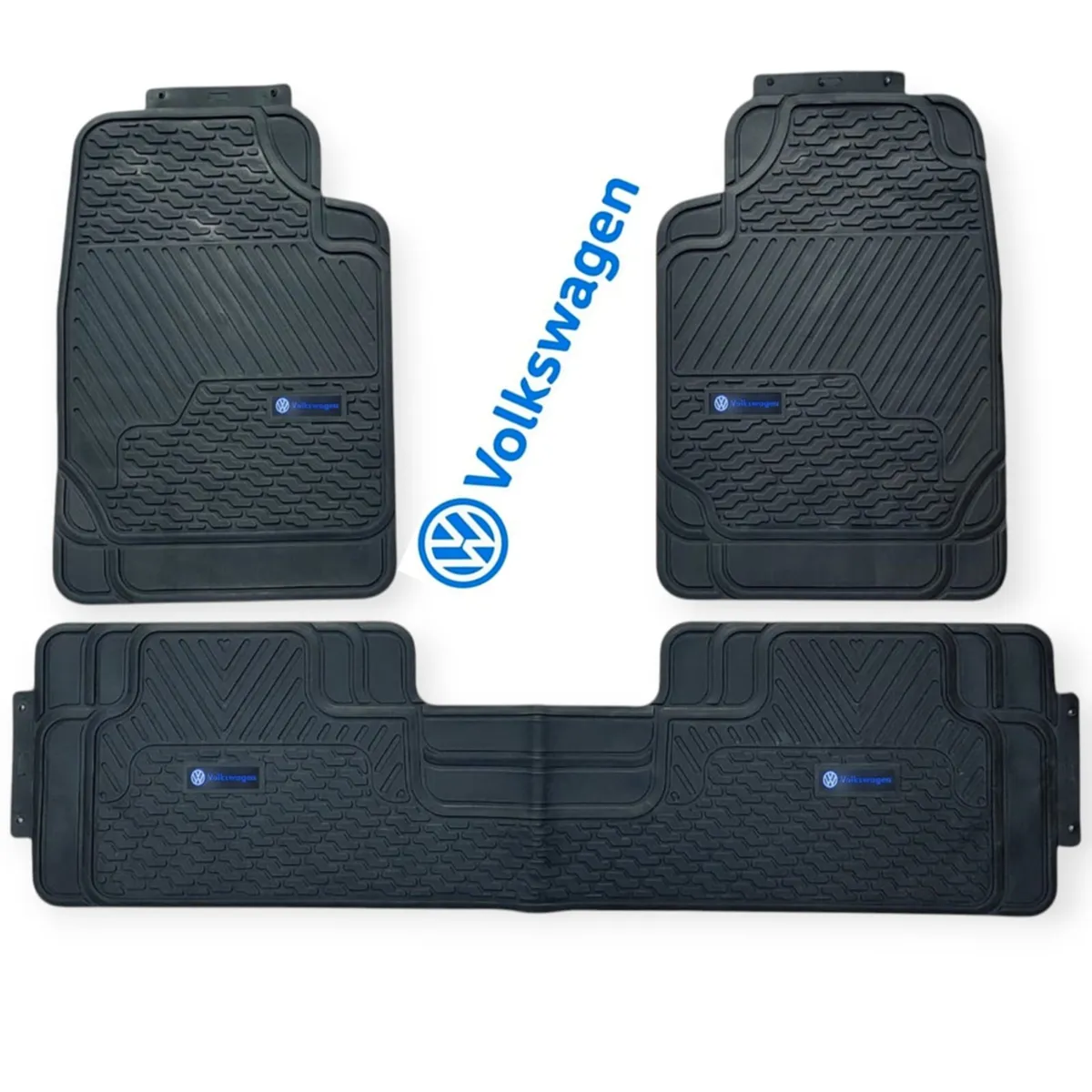 GENERICO - Piso De Jebe PVC Universal 3 Pieza Auto Camioneta Volkswagen