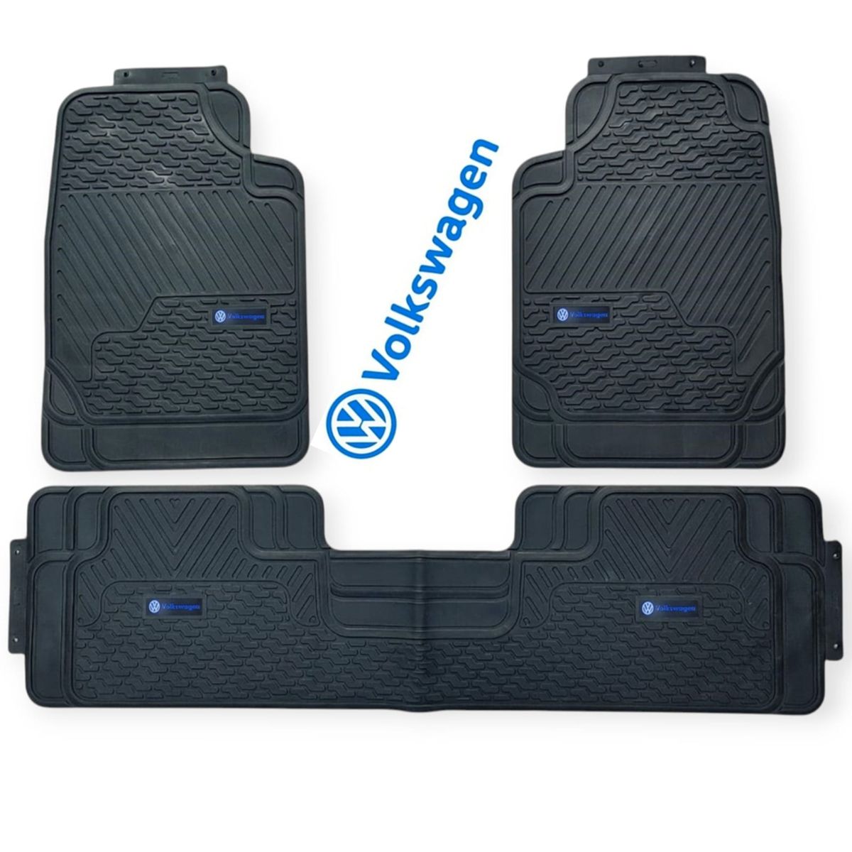 GENERICO - Piso De Jebe PVC Universal 3 Pieza Auto Camioneta Volkswagen