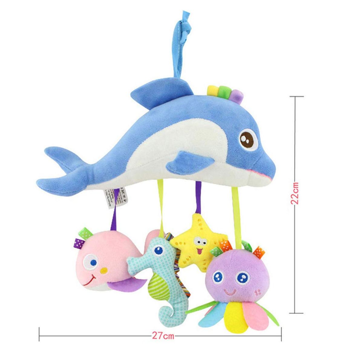 GENERICO - Juguete de peluche colgante para bebés Delfín