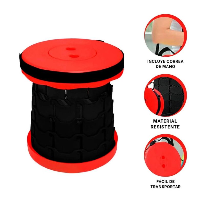 GENERICO - Pack2 Silla Ligera de Color Rojo Y+Banderitas Adhesivas