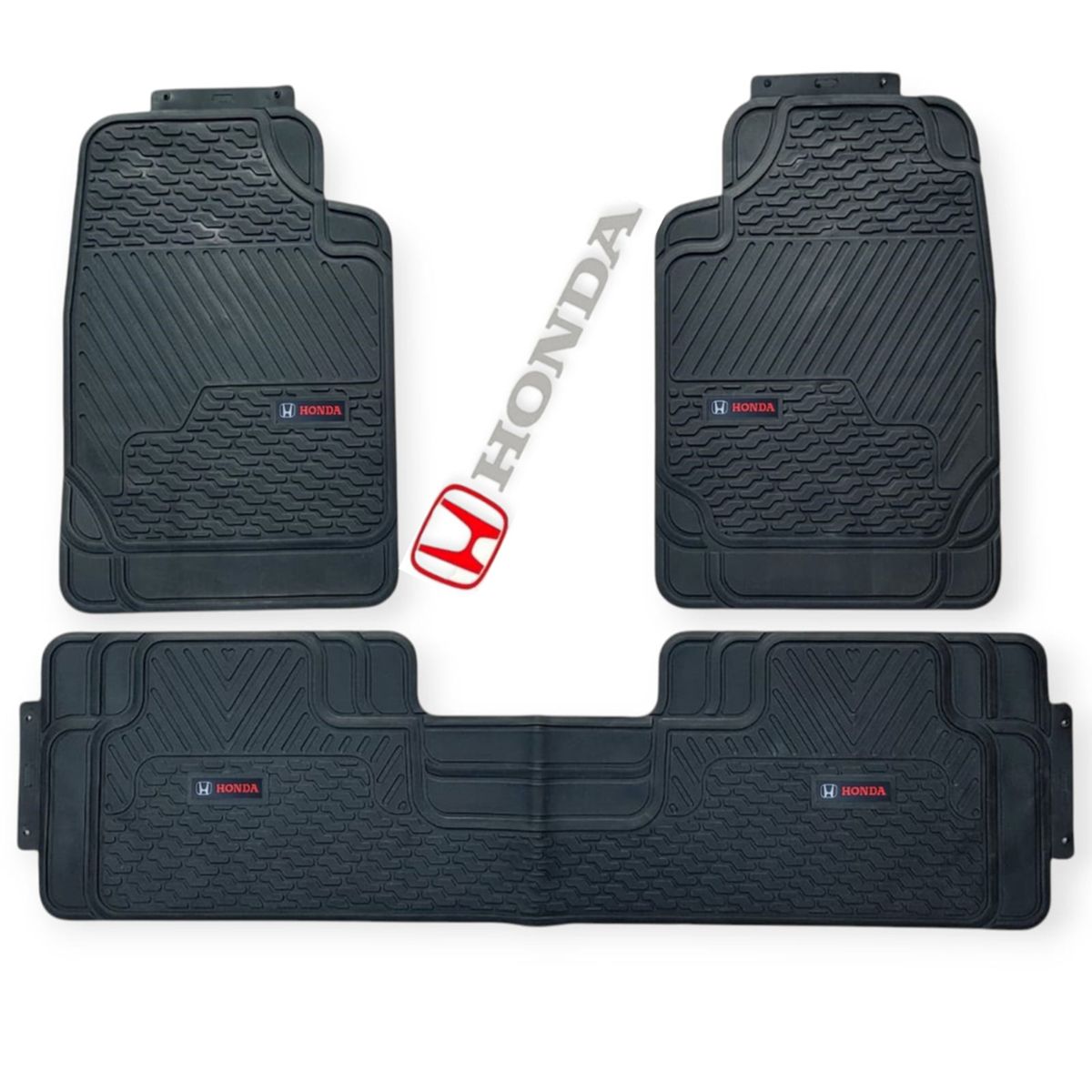 GENERICO - Piso De Jebe PVC Universal 3 Piezas Auto Camioneta Honda