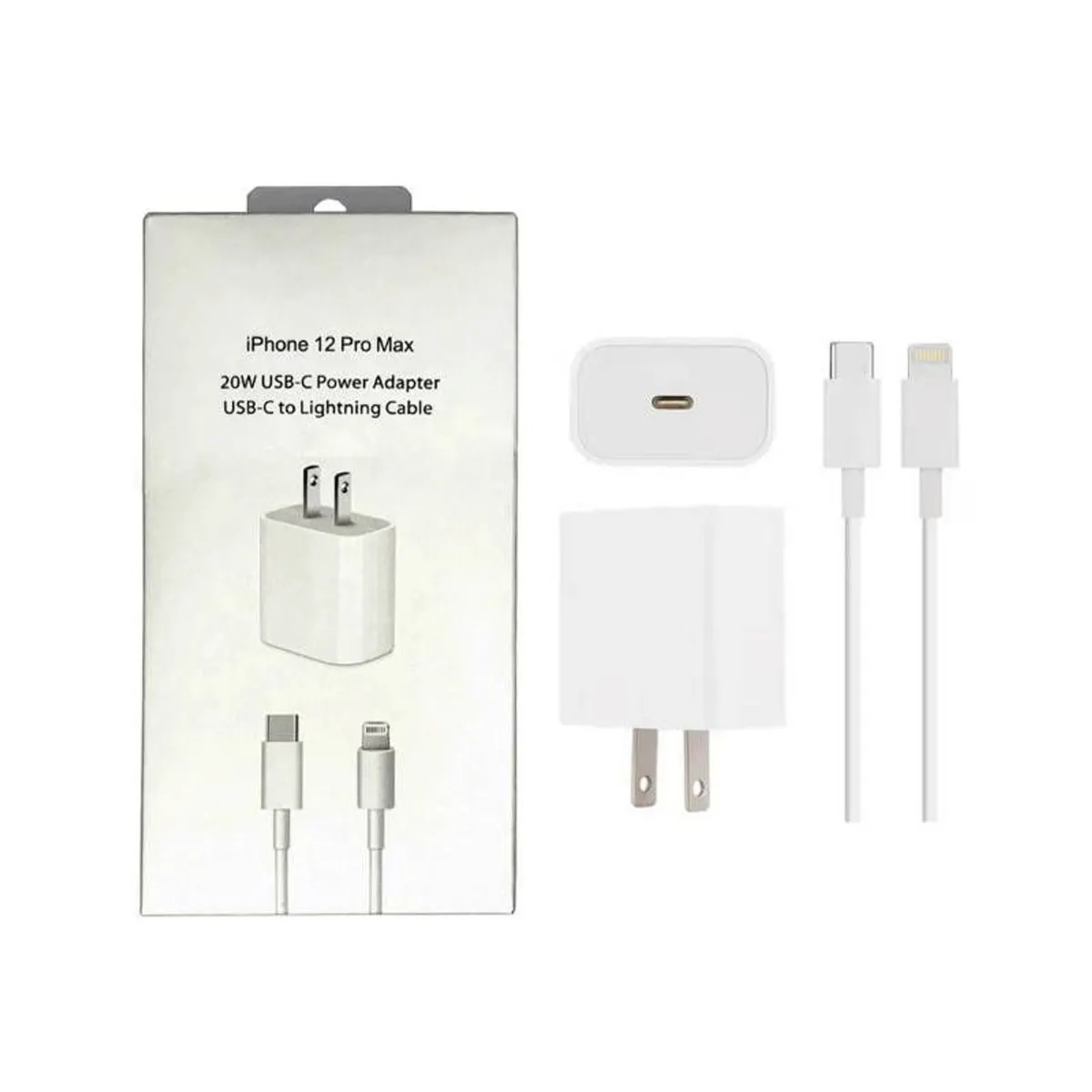 GENERICO - Cargador Compatible Para Iphone 20W - Blanco