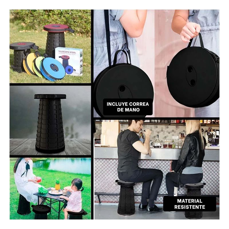 GENERICO - Pack4 Silla Plegable para el Hogar Negro Y+Regalo Agendita