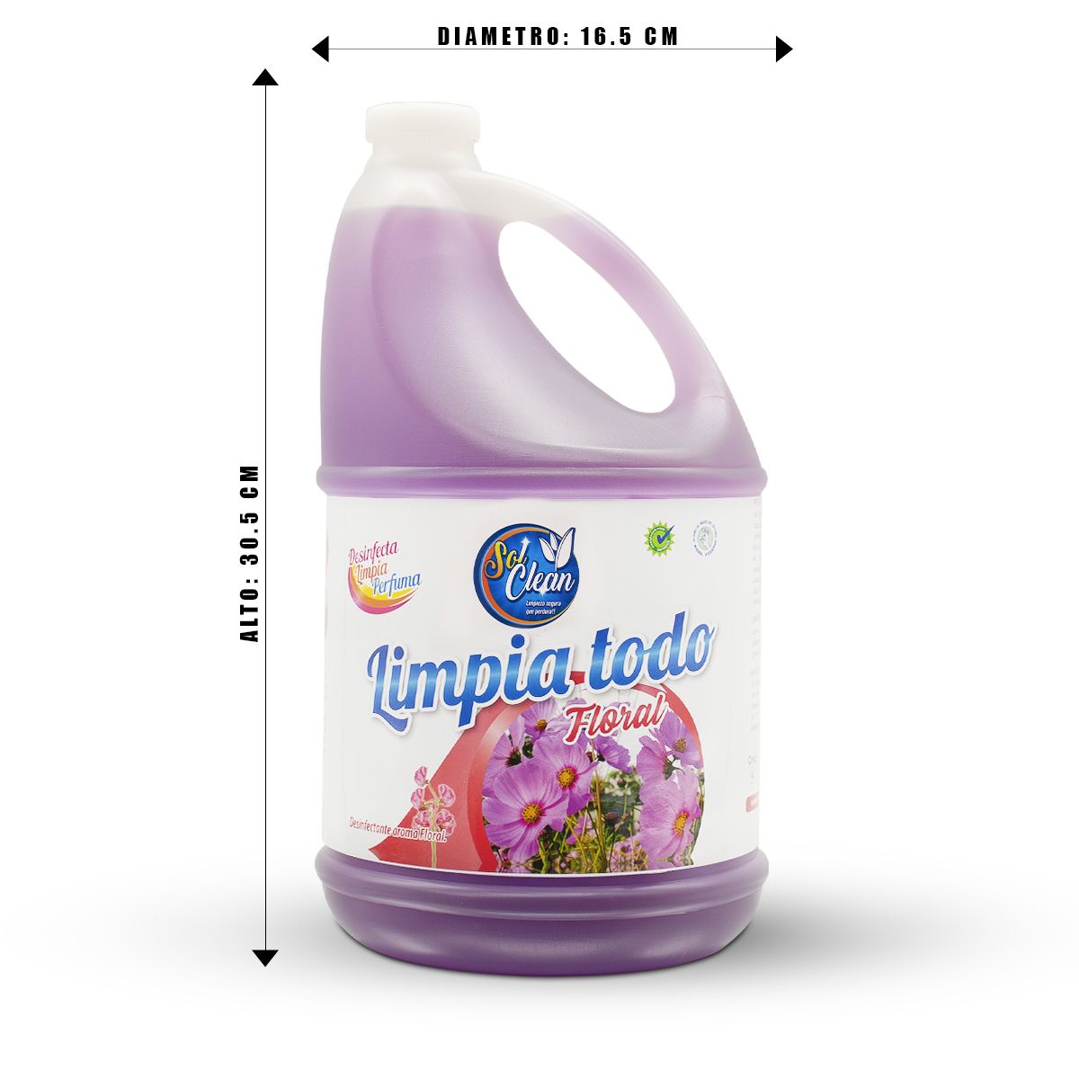 GENERICO - Limpiatodo Desinfectante Sol Clean 4Lt Aroma Floral