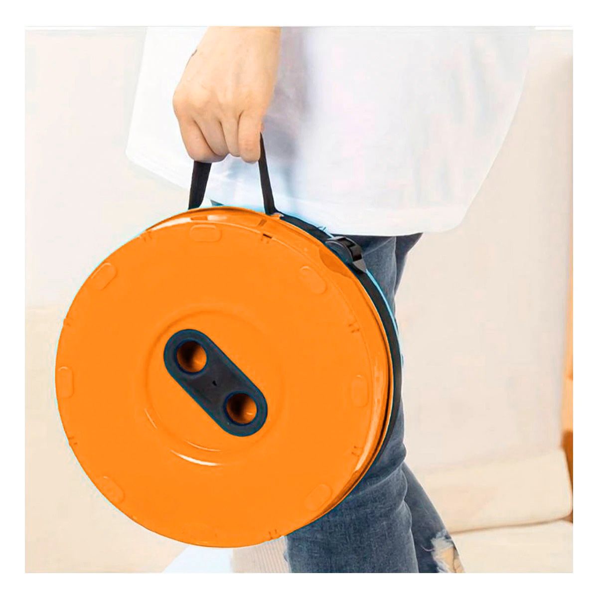 GENERICO - Pack4 Banco Movil para Niños con Tapa en Anaranjado