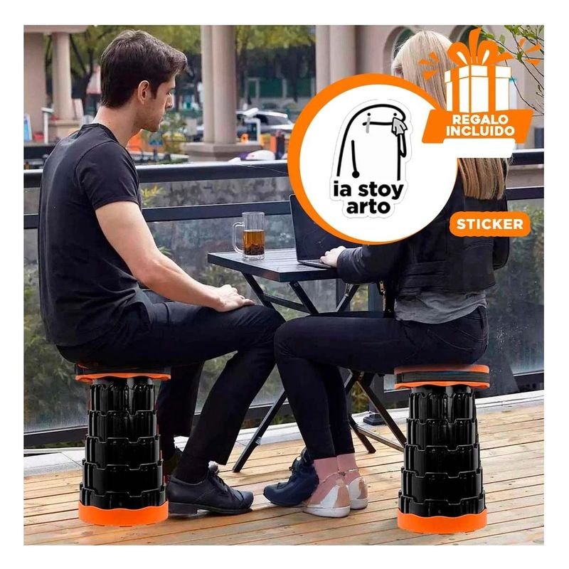 GENERICO - Pack6 Asiento Comodo en Color Anaranjado Y+Regalo Stickers