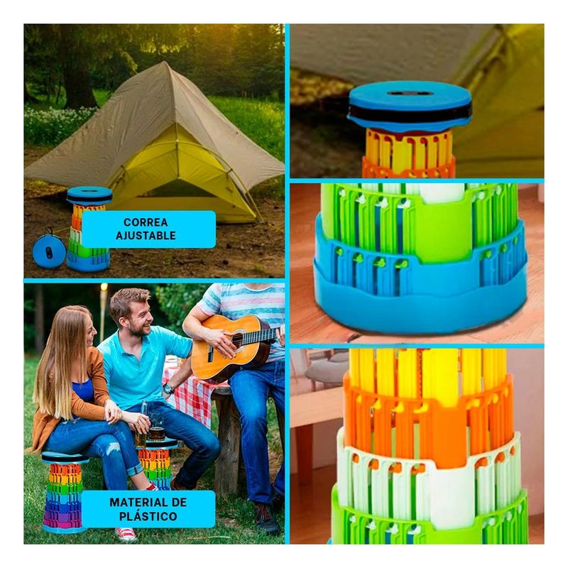 GENERICO - Pack4 Silla Enrollable en Tono Celeste Y+Regalo Agendita