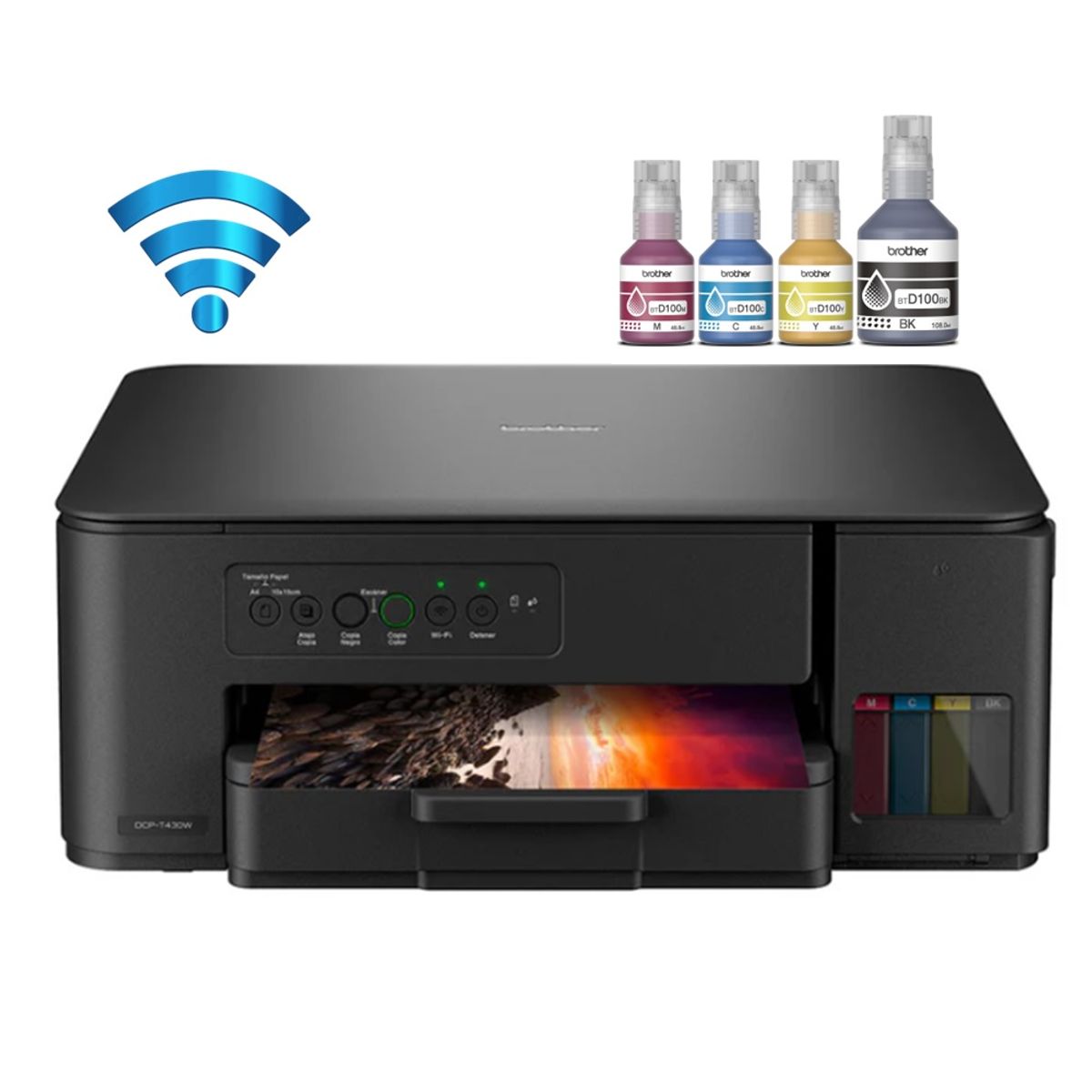 BROTHER - Impresora Multifuncional de inyección de tinta a color DCP-T430W con Wifi