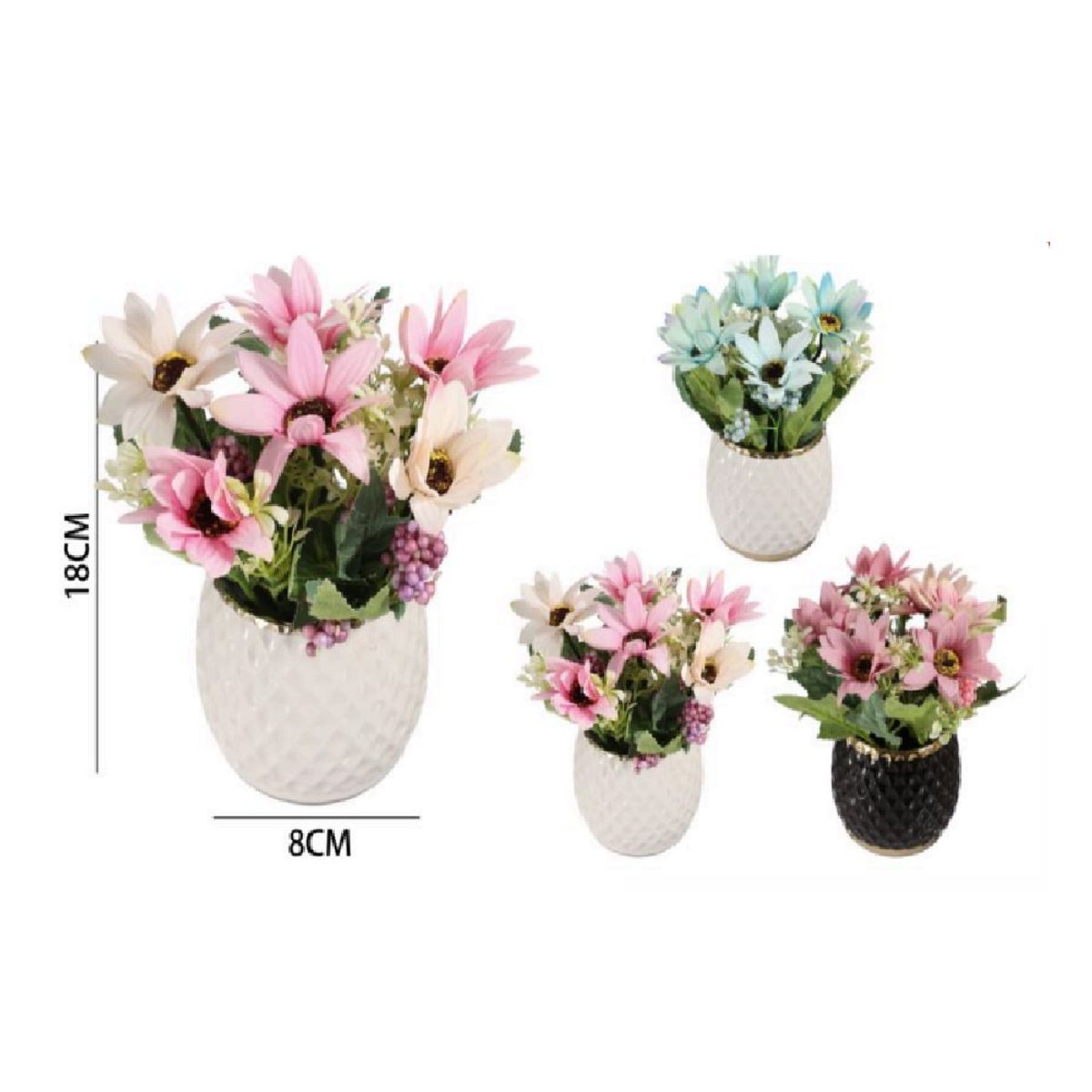 OTTOWARE - Maceta Con Flores De Margarita Artificial