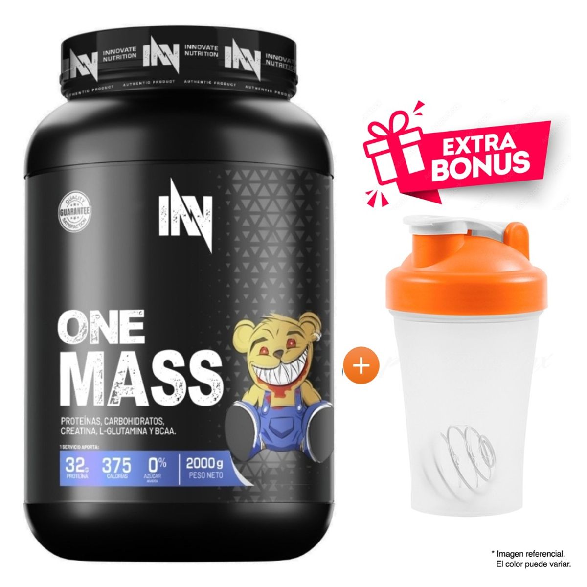 INN INNOVATE NUTRITION - Proteína INN One Mass 2 kg Vainilla + Shaker