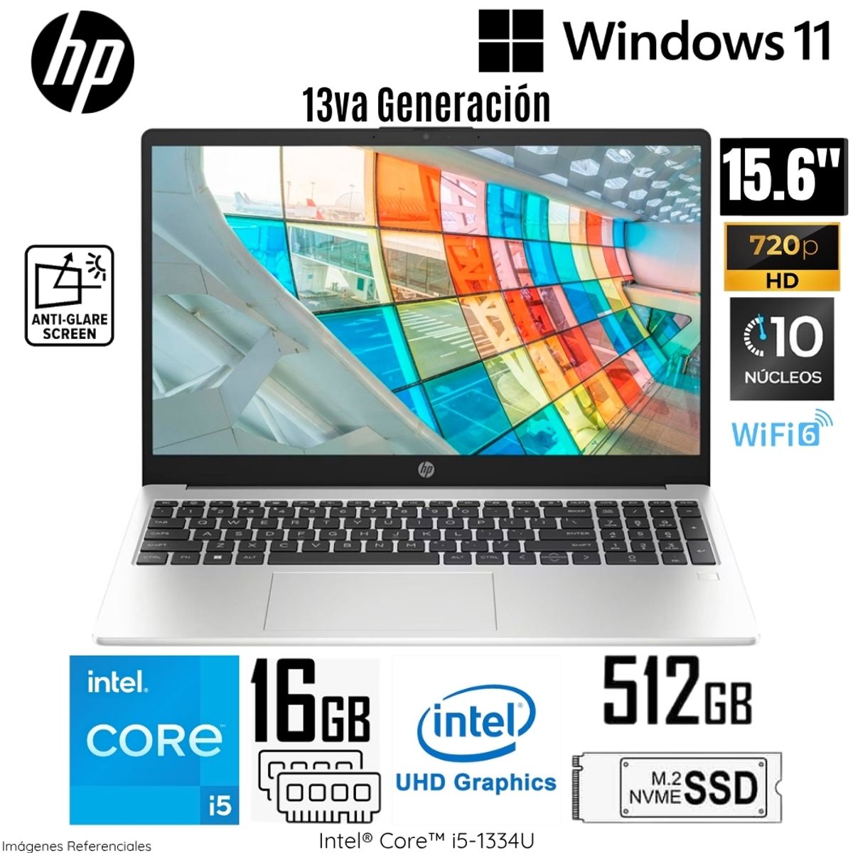 HP - Laptop HP 250 G10 Intel Core i5-1334U 16GB RAM 512GB SSD 15.6"  HD - B03E2LT