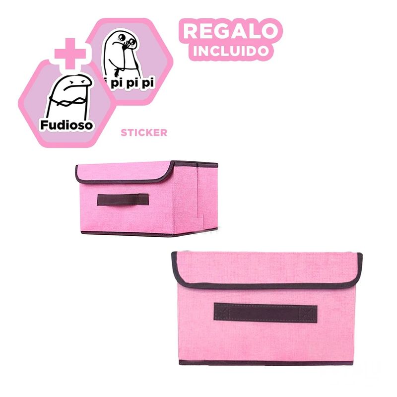 GENERICO - Pack5 Caja Decoradora y Moderna Rosado Y+Regalo Stickers
