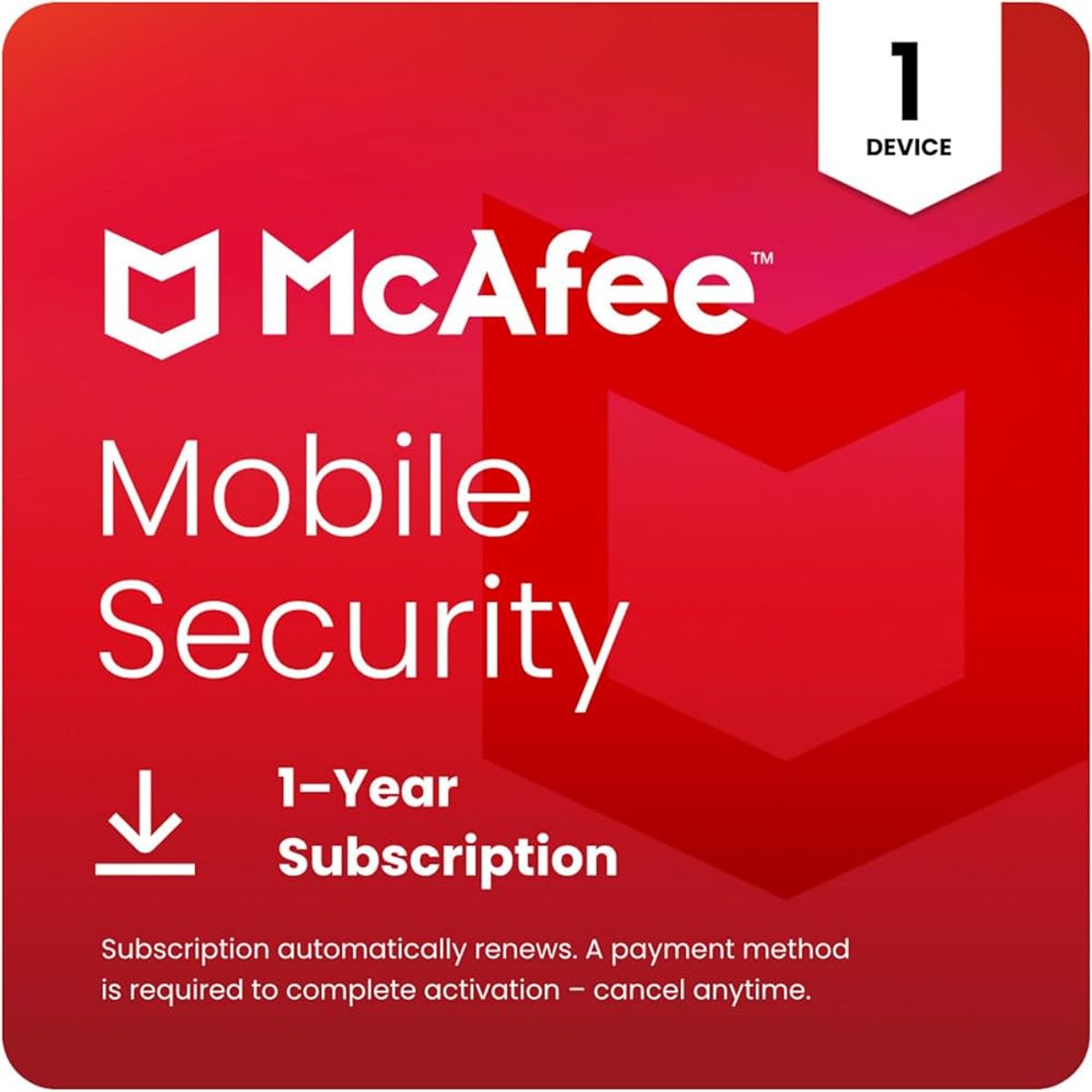 MCAFEE - Antivirus McAfee Mobile Security 1dispositivo 1año