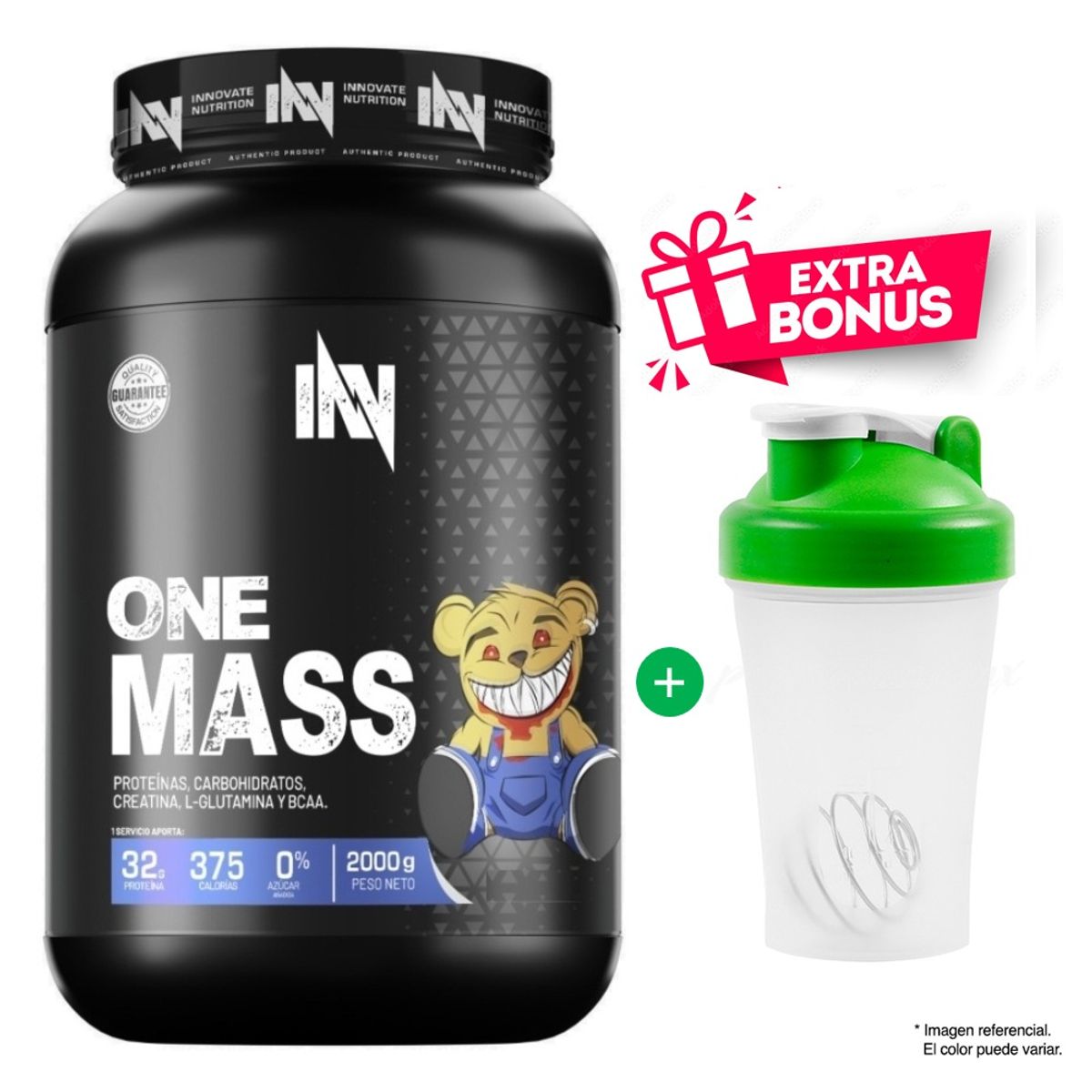 INN INNOVATE NUTRITION - Proteína INN One Mass 2 kg Chocolate + Shaker