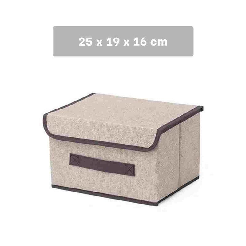 GENERICO - Pack2 Caja Espaciosa para Almacen 25x19x16cm Beige